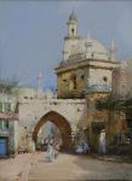 An Arabian Gateway, And Street In Algiers. A Pair. - view 1