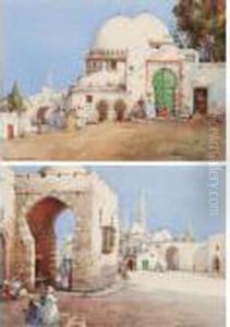 Outside The Mosque; By The Shrine by Noel Harry Leaver
