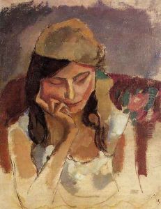 Lady Wearing a Turban by Jules Pascin
