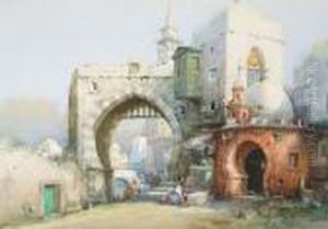 An Arched Entrance To A North African Town by Noel Harry Leaver
