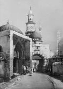 A Street Scene In Tunis by Noel Harry Leaver
