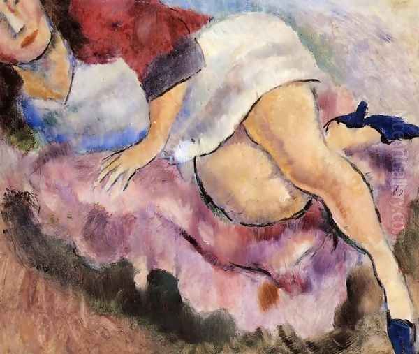 Young Girl Reclining - view 1