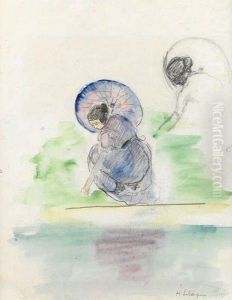 Jeune Fille A L'ombrelle by Henri Lebasque