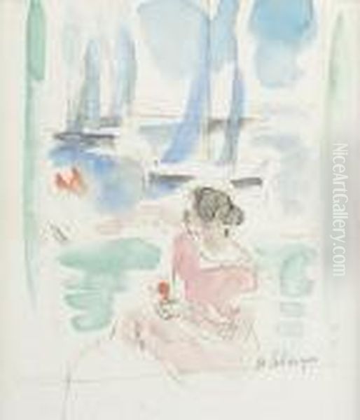 Woman Sitting In Front Of A Window - view 1