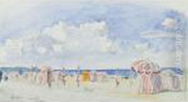La Plage De Deauville Le Matin - view 1