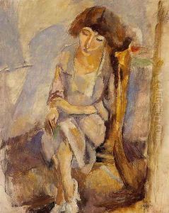 Seated Portrait of Hermine David by Jules Pascin