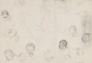 Child Head Studies by Henri Lebasque