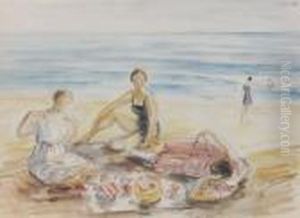 Trois Femmes Sur La Plage by Henri Lebasque