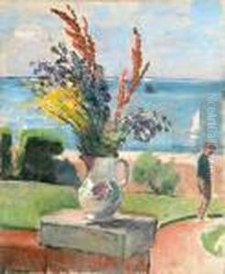 La Terrasse Devant La Mer by Henri Lebasque