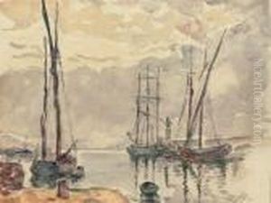 Voiliers Dans Le Port De Saint-tropez by Henri Lebasque