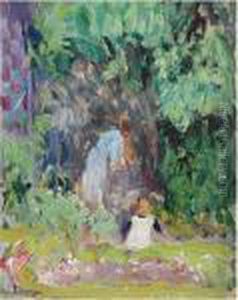 Madame Lebasque Et Sa Fille Au Jardin