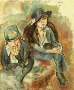 Hermine David and Friend by Jules Pascin