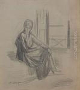 Femme Assise Pres De Sa Fenetre