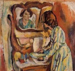 Woman Washing Herself by Jules Pascin