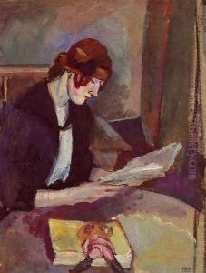 Hermine David Reading by Jules Pascin