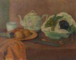 Nature Morte A Le Theiere Et Aux Fruits by Henri Lebasque