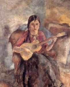 Gypsy with a Guitar by Jules Pascin