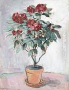 Stillleben Mit Bluhenden Azaleen. by Henri Lebasque