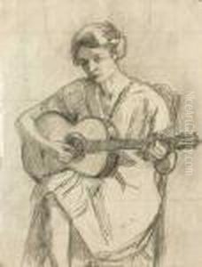 Etude De Femme A La Guitare Etude De Femme A La Guitare