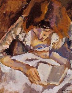 Hermine Reading by Jules Pascin