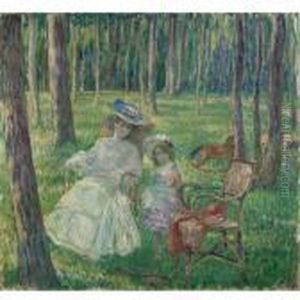 Mere Et Enfant Dans Le Parc by Henri Lebasque