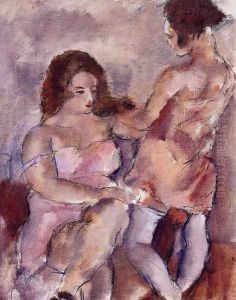 Two Young Women by Jules Pascin