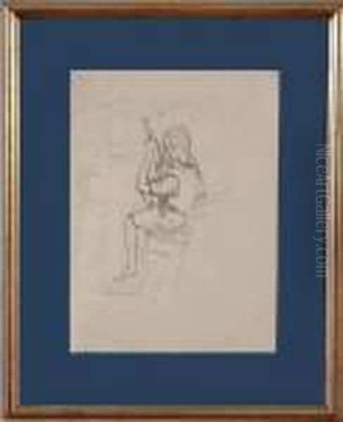 Enfant Assis Accordant Un Violon - view 1