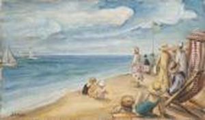Sur La Plage by Henri Lebasque