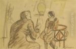 Artist And Model by Henri Lebasque
