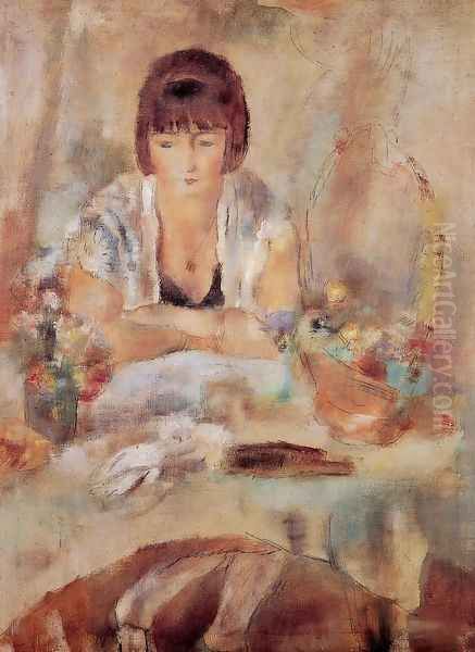 Portrait of Lucy at a Table - view 1