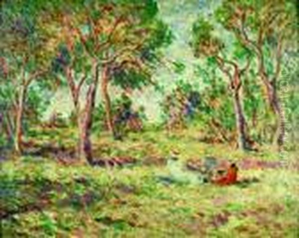 Femme Et Enfants Dans Un Paysage Du Midi, Circa 1907 - view 1