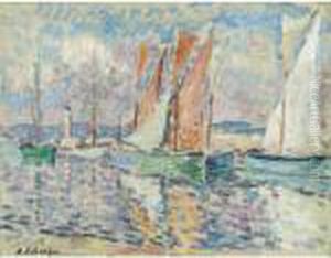 Voiliers A Saint Tropez by Henri Lebasque