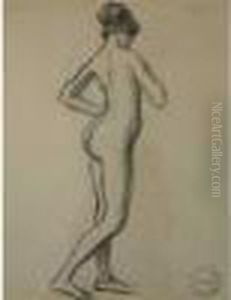 Femme Nue Debout Vue De Dos by Henri Lebasque