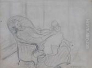 Mother And Child, And On Verso, An Artist's Proof Of A Birth Announcement Mother And Child, And On Verso, An Artist's Proof Of A Birth Announcement