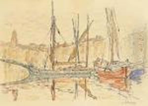Voiliers Dans Le Port De Saint-tropez by Henri Lebasque