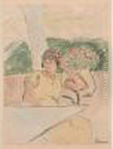 Jeune Femme Au Jardin by Henri Lebasque