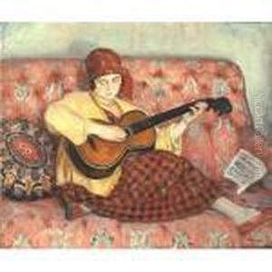 Jeune Fille A La Guitare