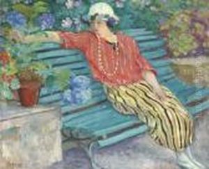 Jeune Femme Aux Hortensias by Henri Lebasque