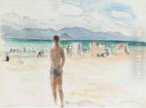 Sur La Plage by Henri Lebasque