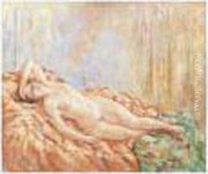 Femme Allongee Sur Un Canape by Henri Lebasque