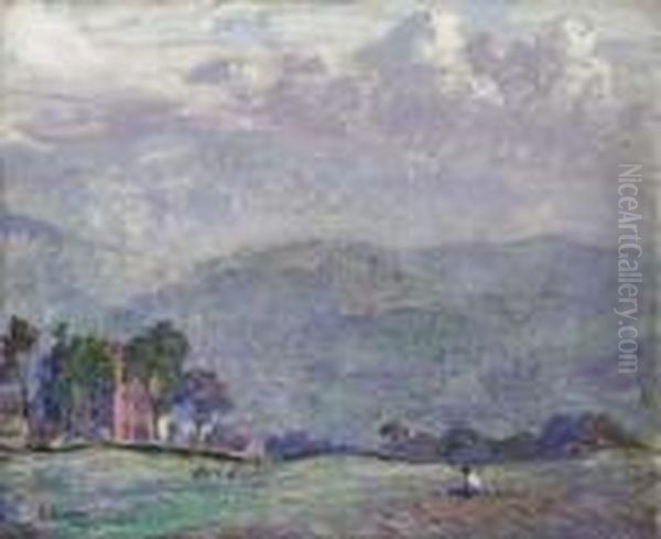 Femme Assise Dans Un Paysage - view 1