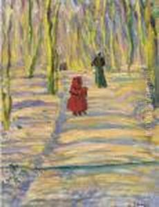 Madame Lebasque Et Sa Fille Martha Au Promenade, Montevrain