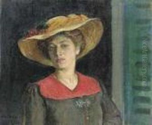 Femme Au Chapeau Jaune by Henri Lebasque