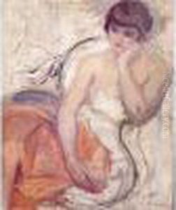 Jeune Femme Assise (portrait De Kiki) by Henri Lebasque