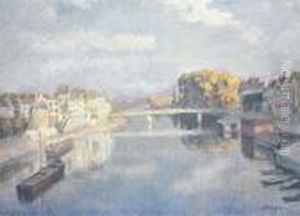 Lagny, Le Pont Et Les Bateaux Lavoirs Sur La Marne