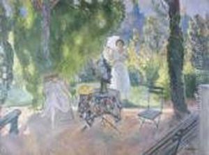 Deux Femmes Dans Un Jardin En Ete by Henri Lebasque