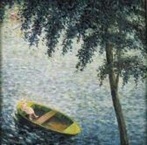 Fillette Sur Une Barque by Henri Lebasque