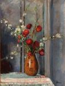 Vase De Fleurs, Coquelicots Et Pommes Vase De Fleurs, Coquelicots Et Pommes