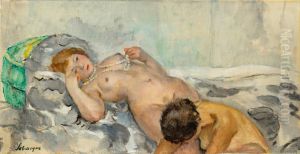 Nu Au Collier De Perles by Henri Lebasque
