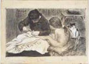 Madame Lebasque Procedant A La Toilette De Marthe (sa Fille Ainee)